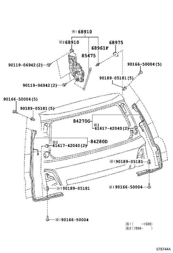 Tail Cover Lift Sensor 84280-60022 for Lexus LX570