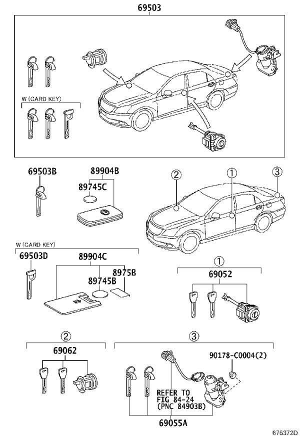Key (remote control) 89994-30231 for Toyota Crown