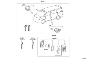 Ignition Key Shell 89072-58230 for Toyota Alphard