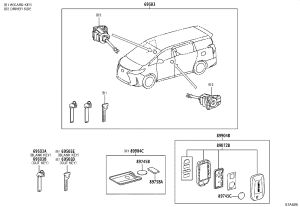 Ignition Key Shell 89072-58380 for Lexus LM350
