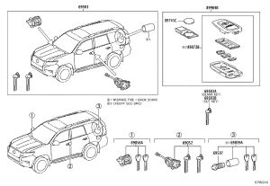 Spare Tire Lock 69059-60250 for Toyota Land Cruiser Prado