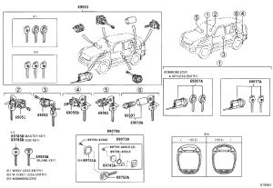 Full Vehicle Lock Set 69005-6B861 for Toyota Land Cruiser Prado