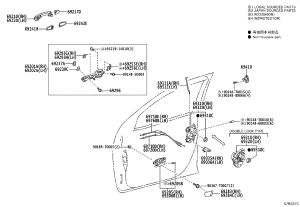 Front Door Lock Mechanism 69030-0K210 for Toyota Fortuner