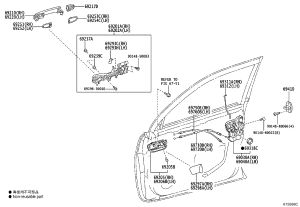 Front Door Outer Handle Gasket 69241-60030 for Toyota Land Cruiser
