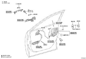Front Door Handle (Right) 69210-78072B0 for Lexus NX Series