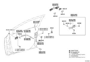 Front Door Lock Assembly 69040-02440 for Toyota Corolla