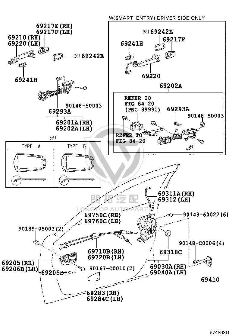 Outside Door Handle 69210-0N010 for Toyota Camry