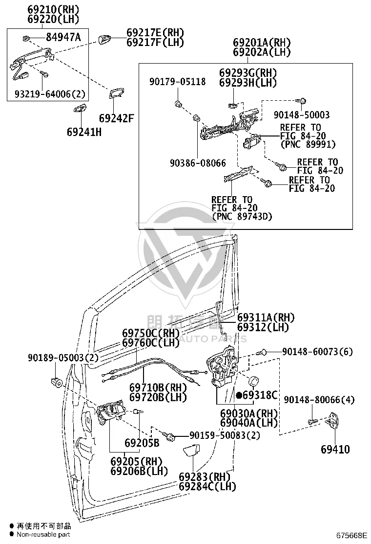 Front Door Outer Handle 69210-30290 for Toyota Alphard