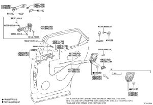 Left Fixed Frame for Rear Door Handle 69204-48060 for Lexus RX Series