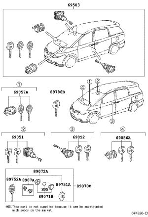 Transmitter housing cover 89751-28090 for Toyota Previa