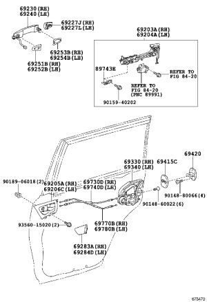 Rear Door Pull Handle Trim 69250-60080 for Lexus LX