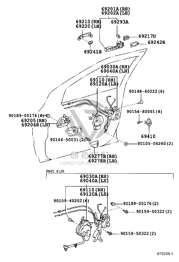Front Door Lock Motor 69110-28040 for Toyota Picnic
