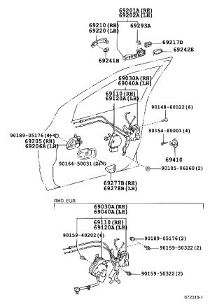 Front Door Lock Motor 69110-28040 for Toyota Picnic