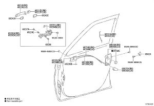 Front Door Handle Cover (Left) 69217-52081 for Toyota Alphard
