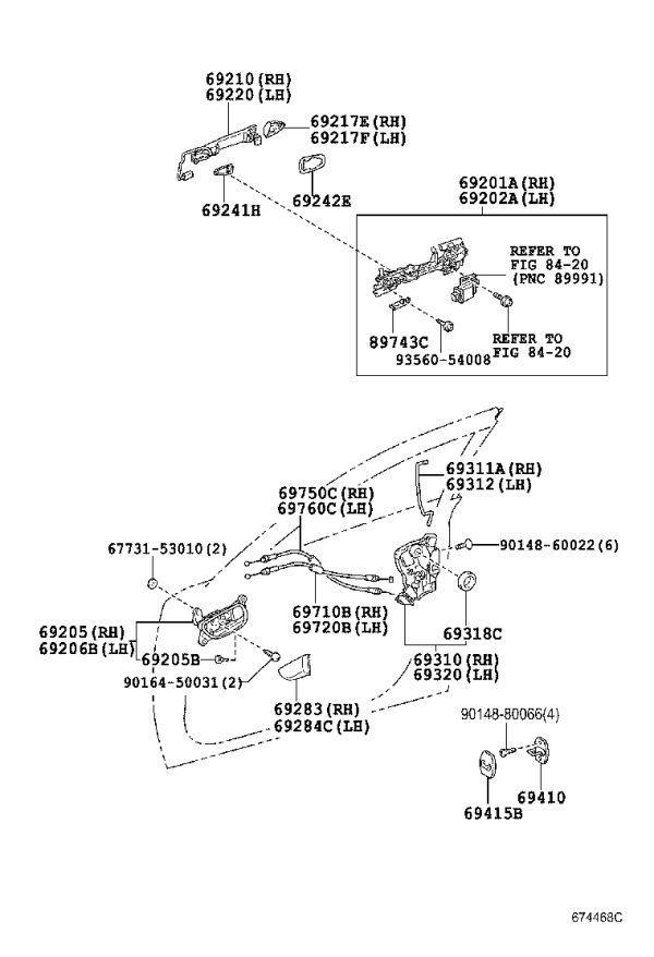 Front Door Inner Handle 69208-30051 for Lexus IS F