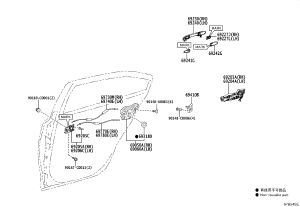 Rear Door Handle (Right) 69211-06160 for Toyota Camry