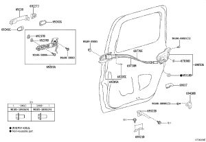 Rear Door Pull Pad 69241-52020 for Toyota ALPHARD