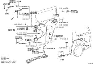 Rear Inner Door Handle Left 69282-58021 for Toyota Alphard
