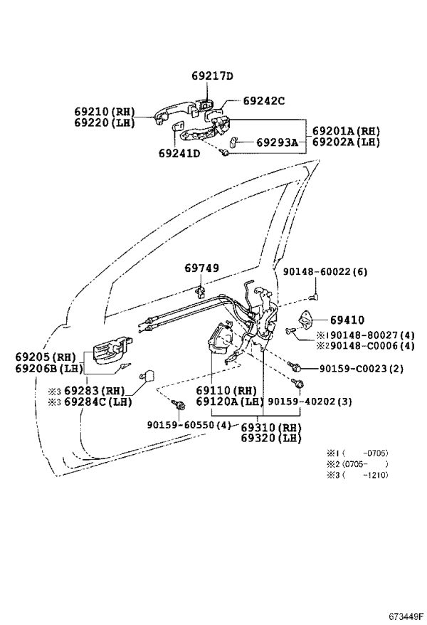 Rear Door Inner Handle Frame Cover 69283-30040 for Toyota Corolla