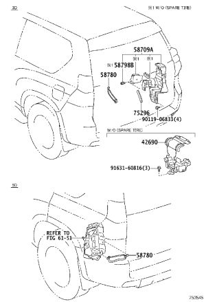 Jack Bracket Buffer 69478-58010 for Toyota Alphard