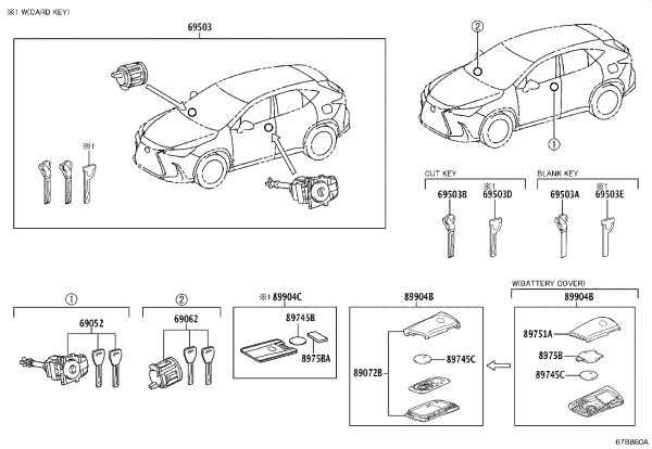 Key Remote Control 8990H-78022 for Lexus LX