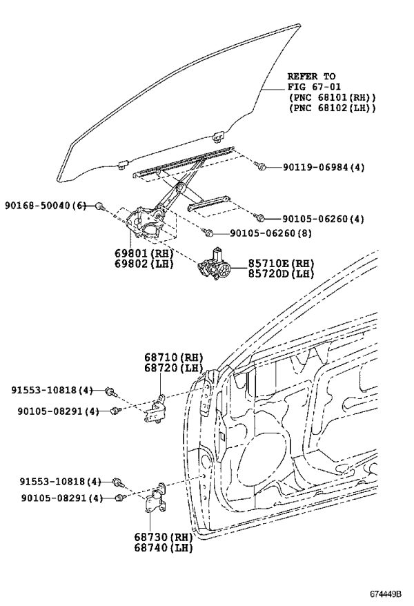 Front Right Door Power Window Motor 85710-33201 for Hyundai Sonata