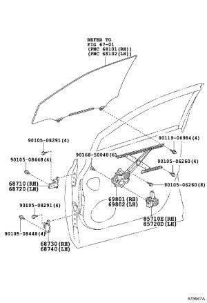Front Door Glass Lift Motor 85720-48101 for Lexus RX270