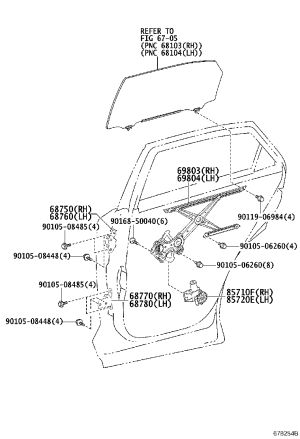 Rear Door Glass Lift Motor 85710-78021 for Lexus NX Series