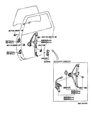 Rear Right Door Window Regulator 69830-32090 for Toyota Camry