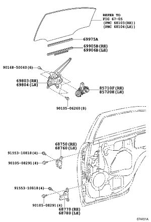Rear Window Glass Lift Motor 85720-33221 for Lexus ES