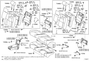 Rear Right Seat Back Assembly 71480-0N140 for Toyota Crown