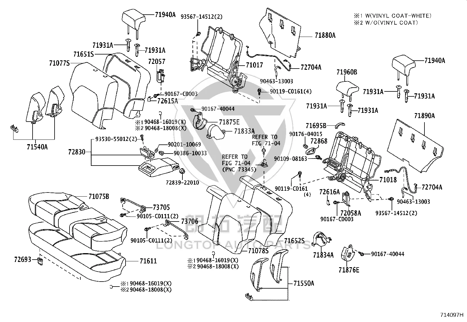 Bolt with Washer 90119-C0161 for Toyota Reiz