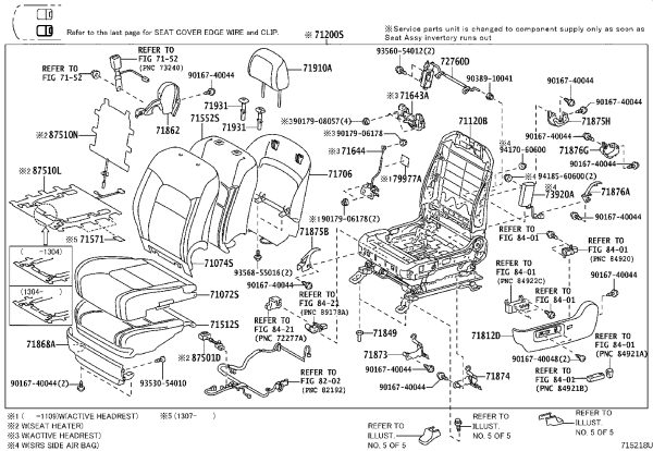 Driver Seat Back Cover 71706-60130A2 for Toyota Land Cruiser