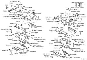 Rear right seat 2-back recliner cover 71811-28231B0 for Toyota Previa