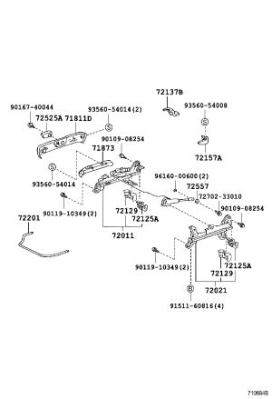 Passenger Seat Right Side Trim Panel 71811-33090 for Toyota Camry
