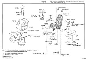 Driver’s seat backrest adjusting handle 72526-58040 for Toyota Prius