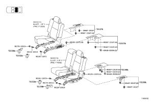 Rear Seat Slide Rail Bracket Cover 72159-60010 for Lexus GX400