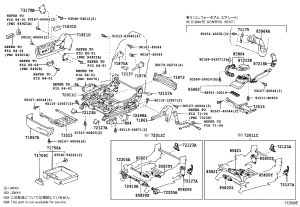 No.2 Power Seat Frame Sub-Assembly 72205-50050 for Toyota Celsior