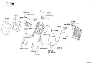 Seat Back Recline Stop 72558-44010 for Toyota LEXUS GX550