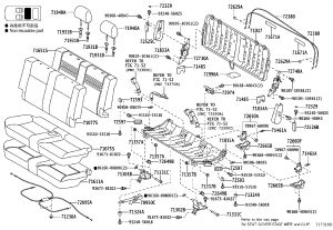 Rear Seat Backrest Lock Silencer 72629-60010 for Toyota Land Cruiser