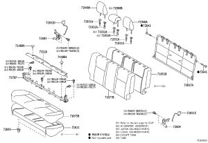 Rear seat back cover (left) 90119-10818 for Toyota CORONA