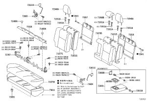 Rear seat back cover (left) 90386-10033 for Toyota COROLLA/ALTIS