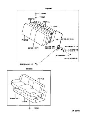 Rear Seat Cushion Lock Hook 72693-14050 for Toyota SUPRA