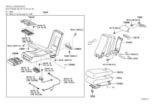 Rear Seat Center Armrest Box 72830-50E80 for Lexus LS460