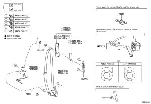 Cockpit Seat Belt 73210-0K890 for Toyota Fortuner