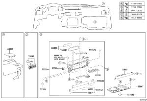 Passenger Knee Airbag 73990-53031-C0 for Lexus IS