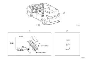 Dashboard Ashtray 74110-58290 for Lexus LM350