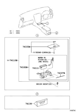 Ashtray 74111-30190 for Toyota Crown