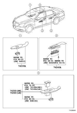 Rear Left Door Armrest 74260-0N030E2 for Toyota Crown