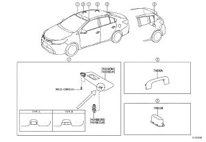Sun Visor Clip Left 743480-D120B for Toyota Vios